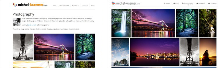 Photography page